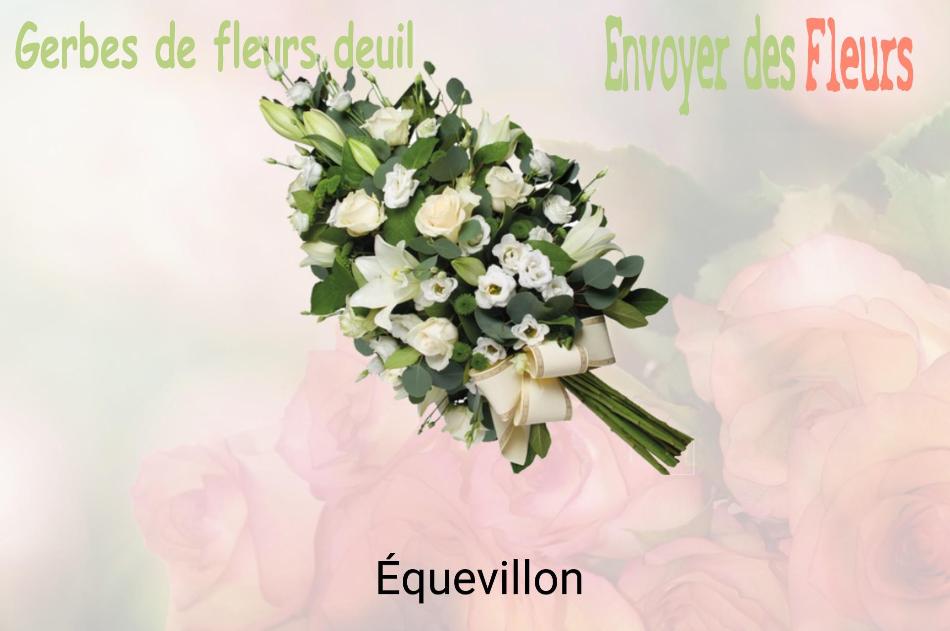 Gerbe de fleurs de deuil livrée à Équevillon